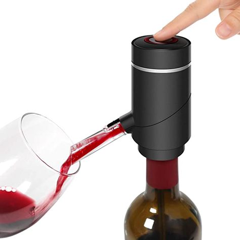 Amazon.com: YJLWE Electric Wine Aerator Pourer, Automatic One-Touch Wine Decanter and Wine Dispenser Pump for Red and White Wine USB Rechargeable Black: Kitchen & Dining Corporate Gift Ideas, Wine Aerator Pourer, Wine Dispenser, Shopping Gifts, Wine Aerator, Wine Expert, Wine Craft, Wine Food Pairing, Wine Tags