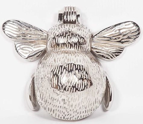 Bee Door Knocker - in Chrome or Brass - Very Realistic with Proper Wings and feet (Brass): Amazon.co.uk: DIY & Tools Queen Bumble Bee, Bee Door Knocker, Gold Door, Classic Doors, Solid Doors, Door Knocker, Bee Design, Door Accessories, Door Knockers