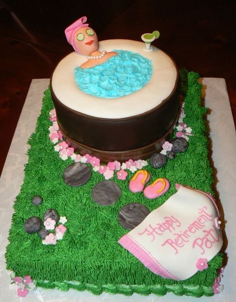 Retirement Cakes For Women, Retirement Cakes Ideas For Women, Cake Ideas For Women, Retirement Party Cakes, Sugar Decorations For Cakes, Retirement Cake, Retirement Ideas, Birthday Cake Pops, Cakes For Women