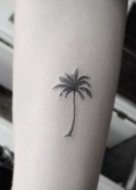 Tree Tattoo Bicep, Tree Tattoo Ankle, Palm Tree Tattoo Ankle, Small Compass Tattoo, Tree Tattoo Back, Tattoo Son, Tattoo Ankle, Small Palm Trees, Tattoo Tree