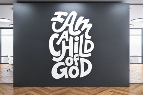 HandledShop - Etsy Canada Sunday School Room Design, Children’s Church Room Design, Teen Classroom Decor Church, Church Basement Makeover, Church Nursery Toys, Church Toddler Room Ideas, Youth Decorations Church, Bible Verse Mural, Children’s Church Room Ideas