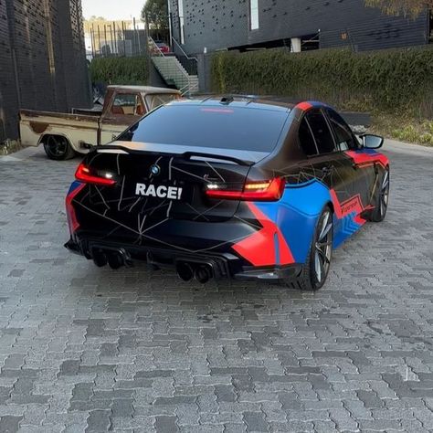 RACE! ® - Marco Casciani on Instagram: "VORSTEINER M3 by RACE! ….. complete new design GTS-V carbon bumper / front end , bonnet , diffuser , boot spoiler . VORSTEINER VFX001 wheel set , H&R springs , full CSF cooler set , full custom exhaust & downpipes . RACE! designed and printed graphics / decal set …… VORSTEINER , global leader in quality BMW carbon components by RACE!" Bmw Spoiler, G80 M3, Custom Exhaust, Car Paint, Front End, Car Painting, New Design, Springs, Wheel