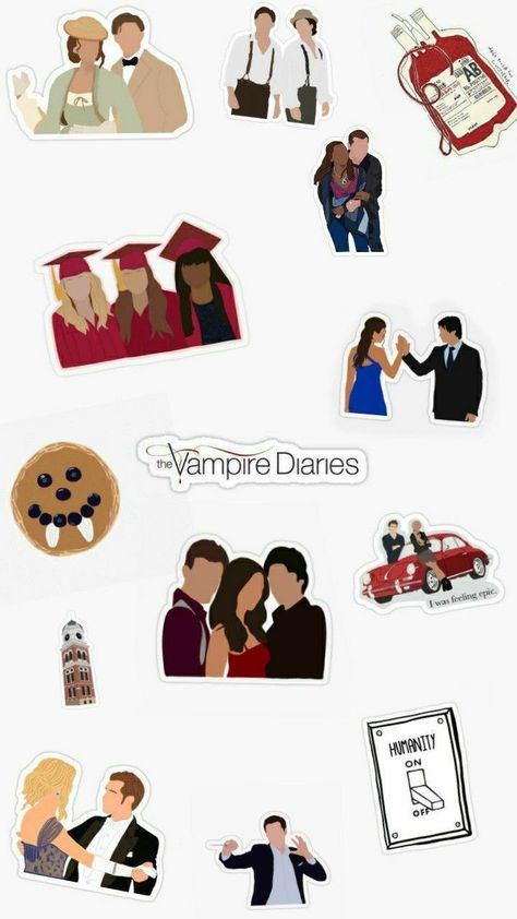 Tvd Aesthetic Stickers, Vampire Diaries Sketches, Tvd Scrapbook, Vampire Diaries Stickers, Tvd Stickers, Macbook Cover Stickers, Classroom Expectations Poster, One Direction Collage, Vampire Diaries Poster