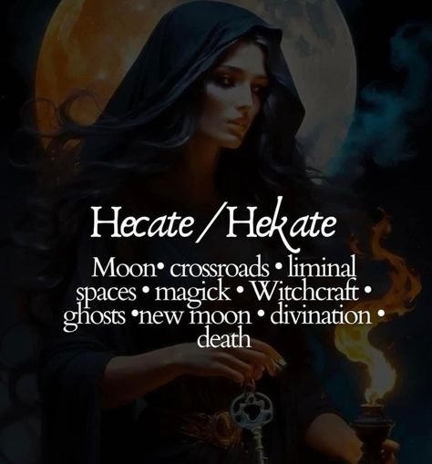 🌕🔮 Meet Hecate/Hekate: The Enigmatic Goddess of Magic 🔮🌕 ✨ Who is Hecate/Hekate? Hecate/Hekate is a powerful figure in Greek mythology, revered as the goddess of magic, witchcraft, the night, the moon, ghosts, and necromancy. Her influence extends to crossroads, where she is often depicted standing with a torch. Known for her wisdom and magic, Hecate/Hekate was often called upon for protection and guidance, especially during times of transition. She was believed to have the power to grant ... Hecate Goddess Aesthetic, Hekate Night, Goddess Hecate, Hekate Art, Hecate Goddess Art, Hekate Aesthetic, Hecate Triple Goddess, Offering For Hecate, Who Is Hecate Goddess