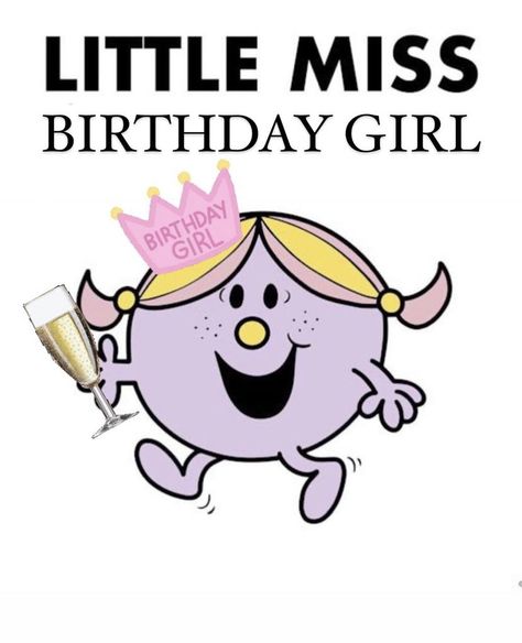 21st Birthday Shot Book, Happy Names, Little Miss Characters, Mr Men Little Miss, Birthday Quotes For Me, Birthday Goals, Happy Birthday Text, Birthday Text, Hello Kitty Cartoon