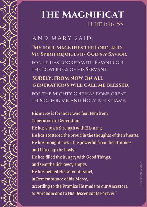 #TheMagnificat #Mercy #Blessed #BlessedFruit #FruitofWomb #Generations #Handmaid #Rejoice #DaughterofZion #PraiseofMary #MySoulMagnifies #GodmySavior #DaughterofJerusalem #King #BirthofJesus #Righteousness #Salvation #Humble #WordofGod #Glory #OnlySon #BelovedSon #FatherAlmighty #DailyReflection #DailyReminder #God’sShield #ShieldedbyGod5:12 #ChristJesus #Christtheking #Christmas Mary's Magnificat, Mary The Mother Of Jesus, Prayer Of Praise, Mary's Song, Hymns Of Praise, Luke 1, Blessed Mother Mary, Praise Songs, Religious Books