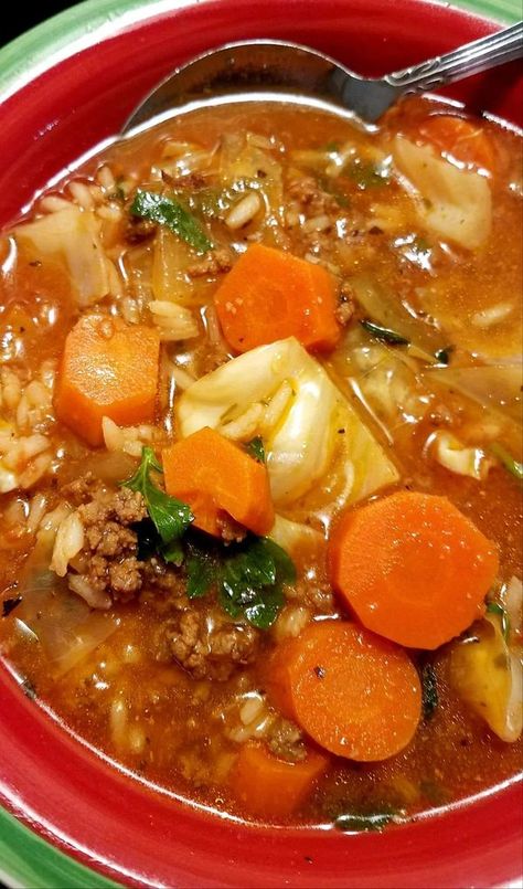 Appalachian Foods and Recipes | Cabbage roll soup | Facebook Tex Mex Cabbage Soup, Mexican Cabbage Soup, Ground Beef And Cabbage Soup, Cabbage Soup With Ground Beef, Southern Cabbage, Tex Mex Soup, Mexican Beef Soup, Recipes Cabbage, Quick Soup Recipes