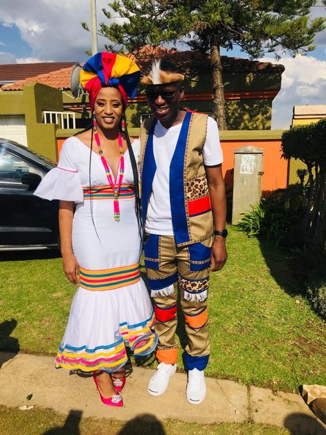 Zulu meets pedi Zulu Traditional Attire For Men, Pedi Traditional Attire, Shweshwe Dresses, Traditional Attire, Zulu, African Men, African Men Fashion, Film Movie, Traditional Wedding