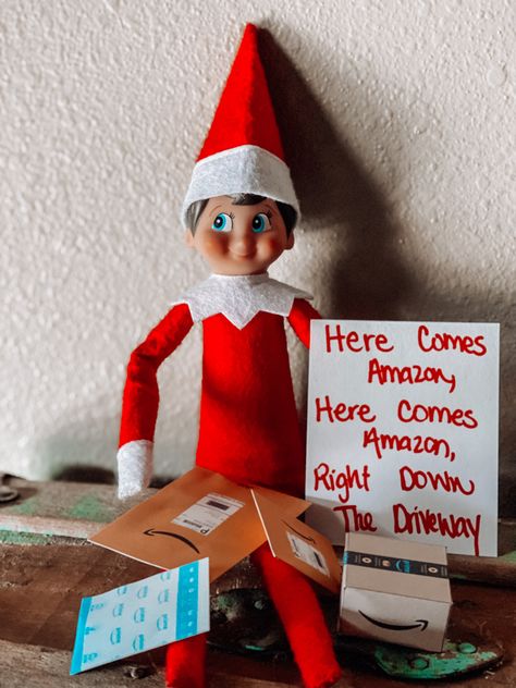 Elf Amazon Boxes, Elf On The Shelf Amazon Packages, Elf On The Shelf Amazon Boxes, Elf 2024, Elf 2023, Amazon Boxes, Elf On Shelf, Amazon Box, Awesome Elf On The Shelf Ideas