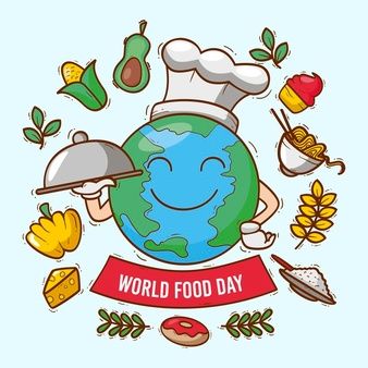 Save Food Poster, Healthy Food Activities For Preschool, World Food Day, Planet Drawing, Food Day, World Food, Disney Art Drawings, Day Background, Free Hand Drawing