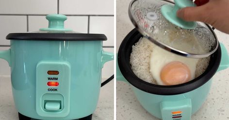 Kmart’s mini $15 rice cooker makes way more than just rice Small Rice Cooker Recipes, Dash Mini Rice Cooker Recipes, Mini Rice Cooker Recipes, Arnotts Biscuits, Mini Rice Cooker, Rice Cooker Recipes, Cup Of Rice, Easy Eggs, How To Cook Rice