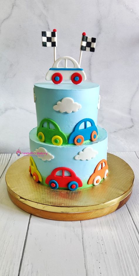 Car Design Cake, Car Theme Cake For Kids, Car Themed Birthday Cake, Birthday Cake For Son, Car Theme Cake, Cake Car, Cake For Kids, Cars Theme Cake, Fresh Fruit Cake