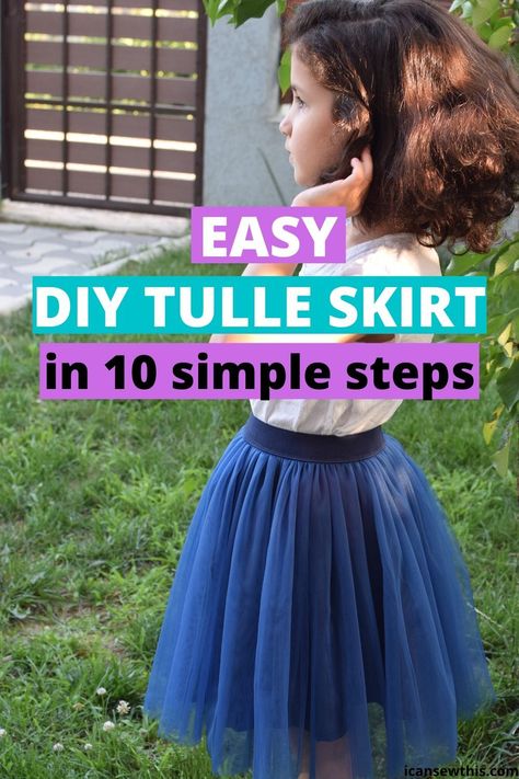 This DIY tulle skirt is definitely one of the most fun pieces in my wardrobe! Do you like it? If so, you can make one with me. How much tulle do you need for a skirt? What type of tulle is best for this skirt? Does tulle have to be hemmed, and what needle should you use for tulle fabric? In this easy step-by-step tutorial, I will answer all these questions and I’ll show you how to create your own tulle skirt, with lots of photos and tips & tricks. Making Tulle Skirt, Easy Tulle Skirt Diy, Halloween Tulle Skirt, How To Make Tutu Skirt For Adults, Tulle Skirt Pattern Diy, How To Sew A Tutu Skirt Tulle, Add Tulle To Dress Diy, Make A Skirt From A Dress, Diy Light Up Tulle Skirt