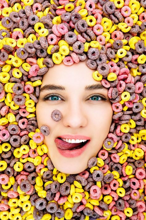 18+ Colorful Photos By Inspiring Photographers - ViewBug.com Cereal Photoshoot, Artsy Photography, Magazine Collage, Creative Shot, Fruit Loops, Creative Portrait Photography, Photoshop Tips, Inspiring Images, Cute Poses For Pictures