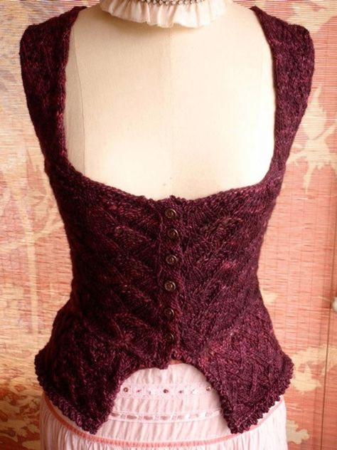 Goth Bohemian, Steampunk Goth, Knit Lace, Victorian Steampunk, Crochet Fashion Patterns, Cute Sweater, Vest Pattern, Crochet Vest, Diy Couture