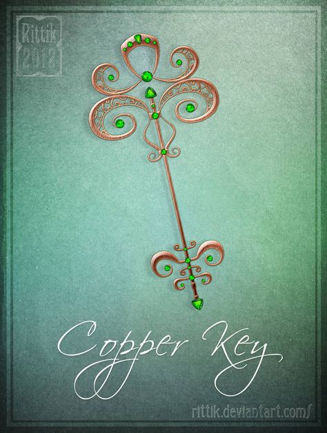 Fantasy Key, Magic Key, Magical Accessories, Copper Key, Keys Art, Magical Jewelry, Key Design, My Oc, Fantasy Jewelry