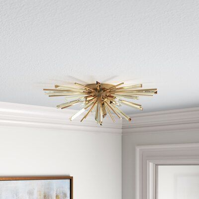 Brass Ceiling Light, Low Ceilings, Starburst Design, Bathroom Ceiling, Flush Mount Light, Light Fixtures Flush Mount, Candelabra Bulbs, Mount Light, Low Ceiling