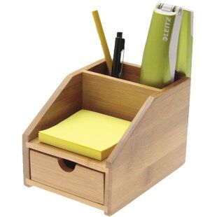 Luminaria Diy, Stationery Desk, Golden Bamboo, Desk Organiser, Wooden Desk Organizer, Pen Pot, Desk Stationery, Desk Organizer Set, Note Holders