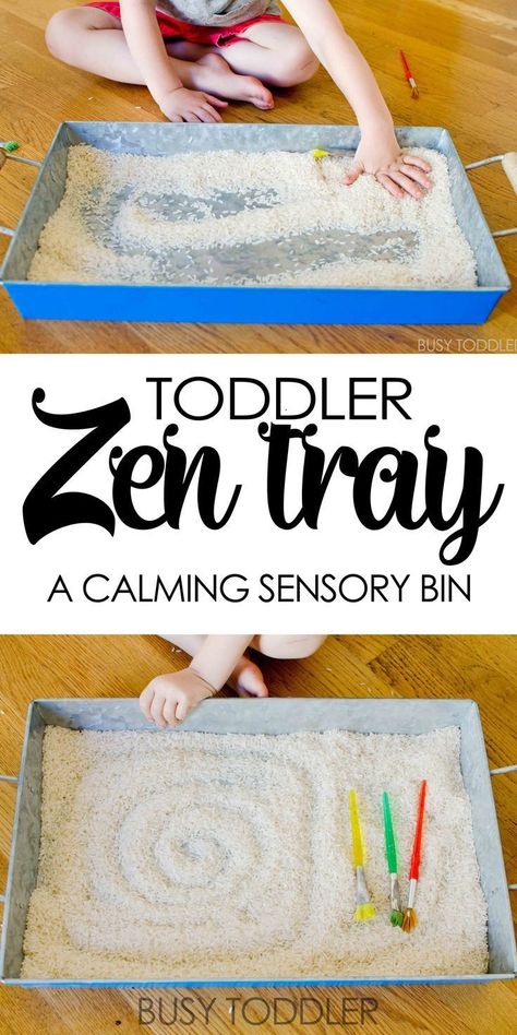 Toddler Zen Tray Sensory Bin For Toddlers, Easy Indoor Activities, Sand Tray, Toddler Classroom, Toddler Sensory, Toddlers And Preschoolers, Toddler Snacks, Indoor Activities For Kids, Sensory Bin