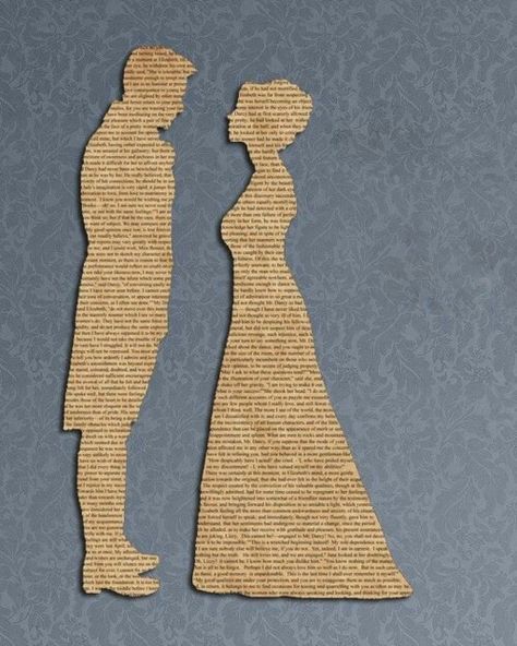 Pride and prejudice Darcy And Elizabeth, Elizabeth Bennet, Matthew Macfadyen, Newspaper Crafts, Mr Darcy, Keira Knightley, Old Books, Pride And Prejudice, Altered Books