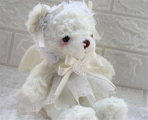 Teddy Bear Bag, Pastel Kawaii Aesthetic, Teddy Bag, Cute Expressions, Deer Doll, Bear Bag, Kawaii Bag, White Teddy Bear, Lovely Bride