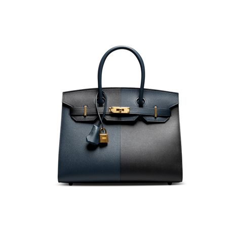 A LIMITED EDITION BLEU INDIGO, BLACK & BLEU FRIDA EPSOM LEATHER SELLIER CASAQUE BIRKIN 30 WITH GOLD HARDWARE, HERMÈS, 2021 | Christie's Birkin 30, Togo Leather, Birkin 25, Hermes Bag, High Jewelry, Birkin Bag, Limited Editions, Gold Hardware, Limited Edition