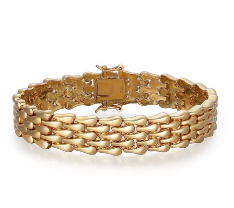 Accentuate your wrist in eye-catching style with the sleek shine and timeless beauty of this goldtone panther link bracelet. Cool Bracelets, Rich Gifts, Tri Colour, Luxe Jewelry, Stacked Jewelry, Jewelry Outfit, Jewelry Inspo, Jewelry Business, Dream Jewelry