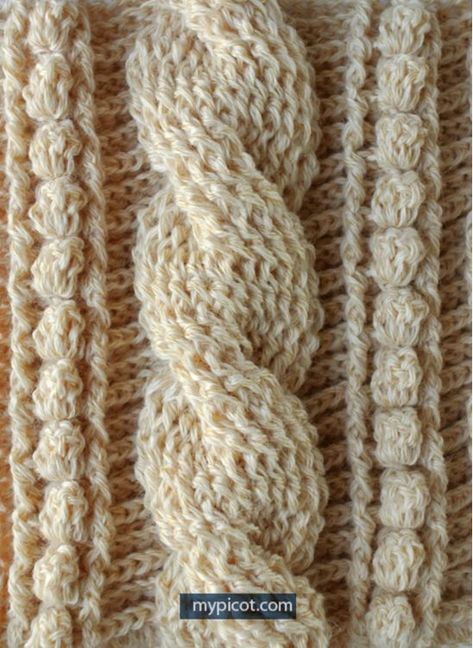 How to crochet the Cable stitch (video tutorial & diagram) Fancy Crochet Blanket, Crochet Cable Pattern, Crochet Cables Pattern, Crochet Cables, Crochet Cable Stitch, Confection Au Crochet, Crochet Cable, Cable Pattern, Knitted Blanket