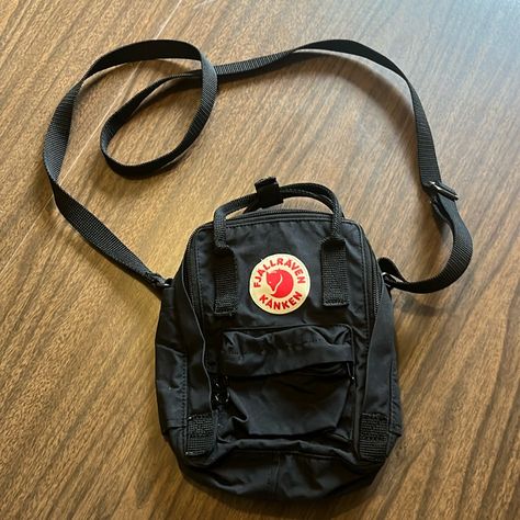 Fjallraven Kanken Black Sling Shoulder Crossbody Bag An Update On The Iconic Fjallraven Kanken Rucksack, The Sling Bag Is A Smaller Version That's Perfect For Daily Adventures. Mini Kanken Rucksack With A Single Webbing Shoulder Strap, Zip-Up Main Compartment And Adjustable Carry Handles. Finished With A Reflective Logo Badge. - Vinylon-F - Spot Clean - 20cm X 15cm X 8cm - 2.5l - Fits An 8" Tablet Instead Of Liking This Item, Send Me An Offer! Smoke Free Home No Trades. I Ship Same Or Next Day. Fjallraven Kanken Aesthetic, Fjallraven Kanken Black, Kanken Sling, Fjall Raven, Kanken Mini, Logo Badge, Birthday List, Fjallraven Kanken, Sling Bag