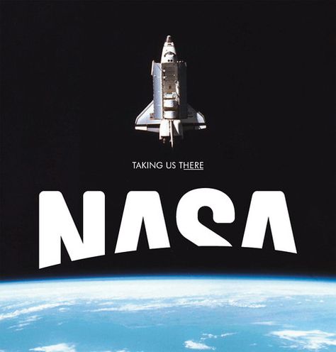 1 | NASA's Logo Redesigned To Be Truly Out Of This World | Co.Design: business + innovation + design. *LOVE!* I hear the theme to "Enterprise." It's been a long road... Graphics Tee, Best Logos, Nasa Logo, Logo Redesign, Logos Inspiration, Black Holes, Space Wall Art, Space Poster, Brand Logos