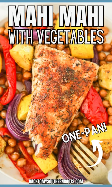 Oven Baked Mahi Mahi with Vegetables Simple Mahi Mahi Recipes, Oven Baked Mahi Mahi Recipes, Mahi Recipes Baked, Mahi Mahi Recipes Baked Ovens, Baked Mahi Mahi Recipes, Mahi Mahi Recipes Baked, Mahi Recipes, Baked Mahi Mahi, Mahi Mahi Recipes