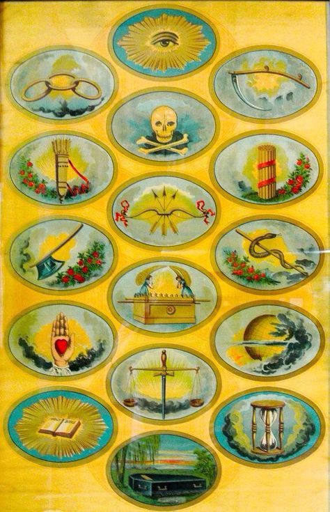 Independent Order of Odd Fellows (IOOF) Tracing Board (1885) Odd Fellow, Arcane Symbols, Tracing Board, Masonic Art, Secret Societies, Ancient History Facts, Odd Fellows, Tattoo Reference, Masonic Symbols