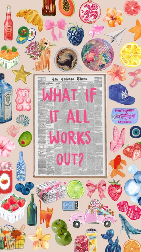 Phone Backgrounds 2025, 2025 Vision Board Colorful, Positive Ipad Wallpaper, Neon Iphone Wallpaper Aesthetic, What If It All Works Out Phone Wallpaper, 2025 Collage Wallpaper, Vision Board Shuffles, Happy Colorful Aesthetic, Trendy Iphone Wallpaper Aesthetic