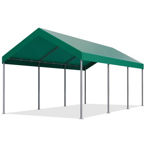 Arrives by Sat, Apr 13 Buy Walsunny Carport 10 x 20 ft Heavy Duty Carport Car Canopy with Powder-Coated Steel Frame, Portable Garage for Car, Boat, Shelter Party Tent with 180g PE Tarp Green at Walmart.com Portable Storage Sheds, Portable Canopy, Steel Carports, Motorcycle Storage, Portable Garage, Car Shelter, Metal Carports, Car Canopy, Steel Garage