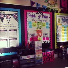 Anchor Charts with Neon Border By The Pinspired Teacher Anchor Chart Display, Traditional Literature, Teaching Character, Higher Order Thinking Skills, Classroom Bulletin Boards, One Picture, Anchor Chart, Classroom Setting, Common Core Standards