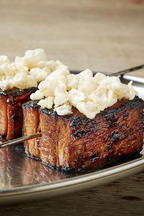 Glazed Pork Belly, Roasted Pork Tenderloin Recipes, Pork Skewers, Glazed Pork, Beef Fillet, Pork Belly Recipes, Great British Chefs, Soy Recipes, Pork Glaze