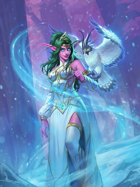 Anduin Wrynn, Tyrande Whisperwind, Wow Elf, Dnd Elves, Warcraft Characters, Warcraft Art, Night Elf, Knight Art, Dungeons And Dragons Homebrew