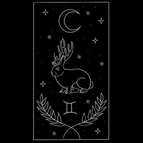 Tiffanie 👽🧪 on Instagram: "First one of the year 🍾 #drawing #digitalart #digitaldrawing #procreate #jackalope #tarot #gemini #moon" Jackalope Wallpaper, Gemini Moon, Witchy Wallpaper, Inspiring Art, Practical Magic, Aesthetic Iphone, Aesthetic Iphone Wallpaper, Color Chart, Art Inspo