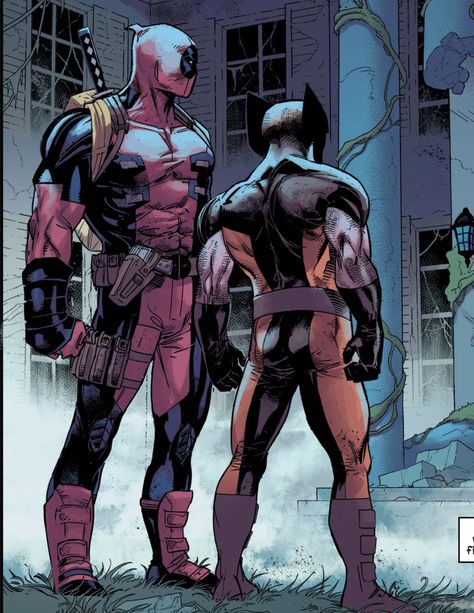 Logan Howlett X Wade Wilson, Logan And Wade, Wolverine And Deadpool Comic, Wade Wilson X Logan, Wolverine And Deadpool Art, Wolverine Fanart Cute, Deadpool Wolverine Comic, Deadpool And Wolverine Comic Art, Wolverine Deadpool Art