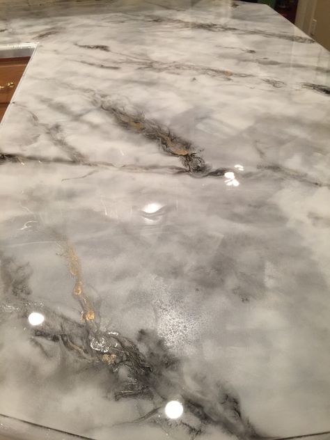 Faux Marble Countertop, Replacing Kitchen Countertops, Kitchen Remodel Countertops, Diy Kitchen Countertops, Outdoor Kitchen Countertops, Interior Simple, Kitchen Countertop Materials, Epoxy Countertop, Countertop Ideas