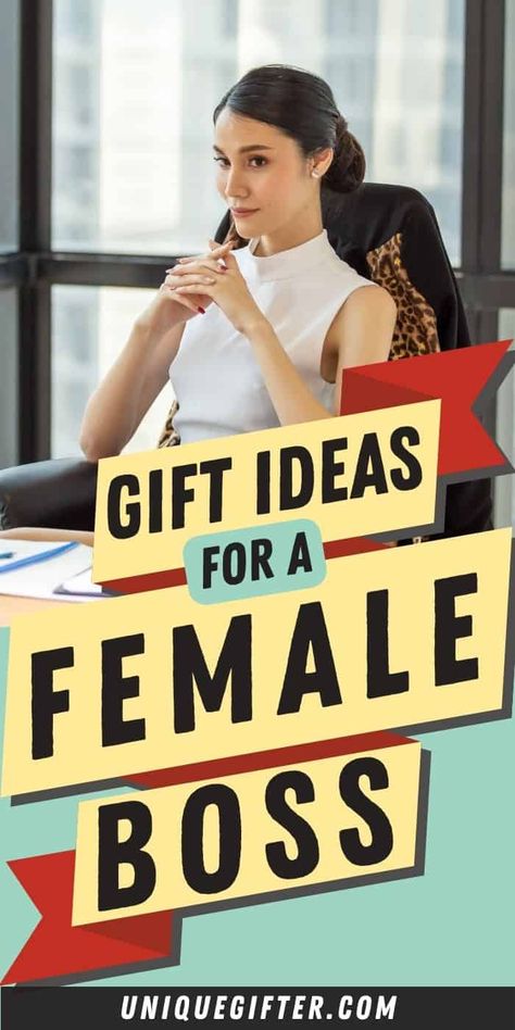 Gift Ideas for a Female Boss | Female Boss Gifts | Boss Gifts | Boss Gift Ideas #GiftIdeasFemaleBoss #FemaleBossGifts #FemaleBoss #BossGifts Christmas Gifts For Your Boss, Present For Boss, Boss Gift Ideas, Boss Female, Work Anniversary Gifts, Best Boss Gifts, National Bosses Day, Happy Boss, Boss Birthday Gift