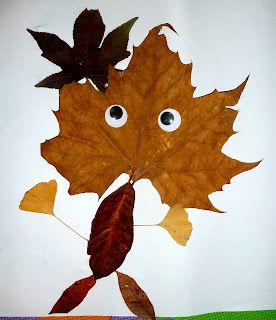 Creating Leaf Art! What can you create using just leaves? Autumn Leaves Craft, Fun Fall Crafts, Leaf Crafts, Fall Crafts For Kids, Autumn Crafts, Googly Eyes, Childrens Crafts, Easy Crafts For Kids, Nature Crafts