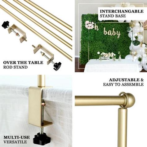 Over The Table Rod, 100 Birthday, Metal Wedding Arch, Balloon Frame, Metal Wedding, Backyard Renovations, Merch Ideas, Metal Arch, Greenery Garland