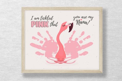 Excited to share the latest addition to my #etsy shop: Pink flamingo handprint, Tickled pink, Nana keepsake, Mother Valentines Day Handprint Art, Flamingo Handprint, Keepsake Crafts, Preschool Arts And Crafts, Mothers Day Crafts For Kids, Handprint Crafts, Handprint Art, Toddler Art, Crafts For Kids To Make