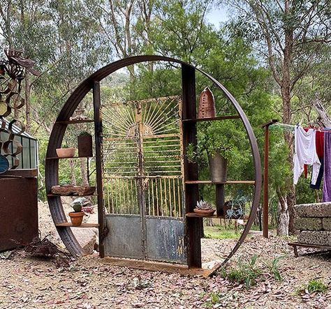 Tread Sculptures | Moon Gates and Garden Entrances | Tread Sculptures Moon Gate Garden Entrance, Diy Moongate, Moon Gate Diy, Yard Steps, Decorative Gates, Garden Entrances, Obelisk Ideas, Moon Gates, Garden Trampoline