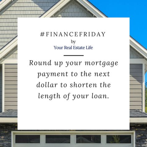 Everyone wants to pay their debt quicker! Pay off your mortgage faster with this simple tip this #FinanceFriday! #YourRealEstateLife Mortgage Loan Officer Marketing Social Media, Mortgage Tips Social Media, Friday Real Estate, Pay Mortgage Faster, Real Estate Slogans, Mortgage Memes Hilarious, Paying Off Mortgage Faster, Pay Off Mortgage Early, Mortgage Marketing