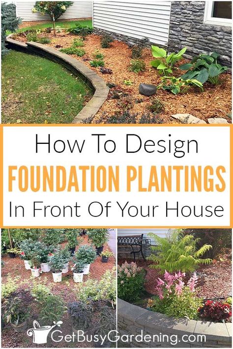 Tired of the scraggly bushes in your front yard and ready to learn how to foundation plant? Newcomers to home landscaping will benefit from my detailed guide all about designing and creating gorgeous foundation plantings for the front of your house. I’ve not only included tips for designing your front yard landscape, but shared my own foundation planting ideas to walk you through the complete process. With these tools and ideas you can easily get your home’s front yard looking beautiful. Frontyard Landscape Layout, Front Yard Plants, Planting Plan, Foundation Planting, Front Landscaping, Easy Landscaping, Front Yard Landscaping Plans, Landscape Plans, Home Landscaping