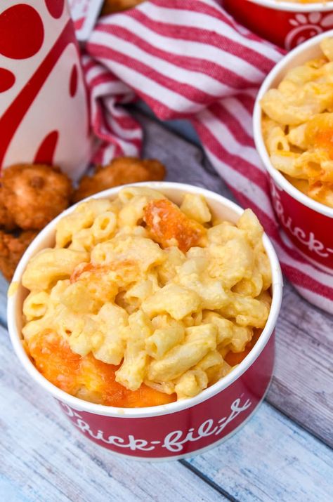 Chick Fil A Mac And Cheese (Copycat Recipe) Copycat Cfa Mac And Cheese, Copycat Restaurant Appetizer Recipes, Chick Filet Mac & Cheese, Chick Fil A Mac N Cheese, Chick Fil A Macaroni And Cheese Recipe, Chickfila Copycat Recipes, Mac And Cheese Chick Fil A, Chic Fil A Mac And Cheese, Chic Fil Mac And Cheese