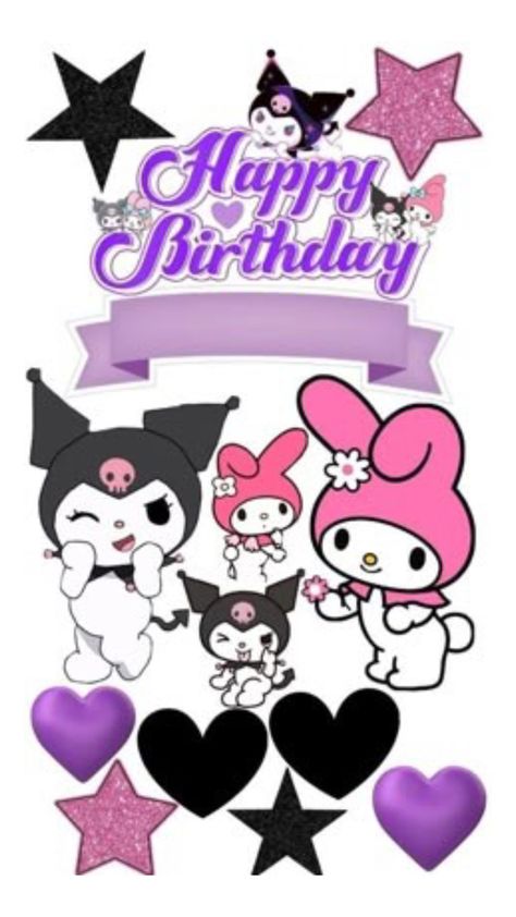 Kuromi Birthday Birthday Kuromi, Kuromi Birthday, Happy Birthday, Birthday