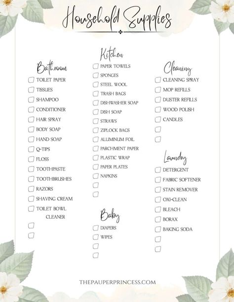 grocery list cheat sheet, grocery list pdf, grocery checklist, basic pantry items, household supplies, cleaning supplies checklist, grocery list pdf Cleaning Cheat Sheet, Basics Grocery List, Basic Household Items List, Household Supplies List, Basic Grocery List For Two, New Home Cleaning Supply List, Household Grocery List, Basic Cleaning Supplies List, Household Necessities List